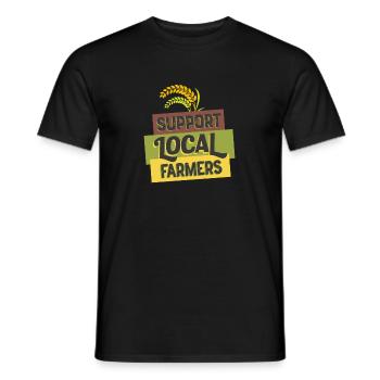 Support Your Local Farmer Grain No Farmers No Food - Männer T-Shirt - Schwarz - Vorne - AI Model Male 178 light (178cm)