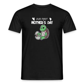 Cadeau de fête des mères - Notre première fête des mères - T-shirt homme - noir - Devant - AI Model Male 178 light (178cm)