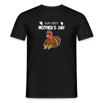 Cadeau de fête des mères - Notre première fête des mères - T-shirt homme - noir - Devant - AI Model Male 178 light (178cm)