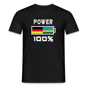 Deutschland und Ruanda Power 100% - Männer T-Shirt - Schwarz - Vorne - AI Model Male 178 light (178cm)