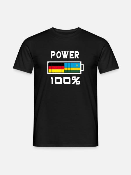 Germany and Rwanda Power 100% - Men's T-Shirt - black
