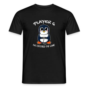 Player 6 has entered the game Baby - Men's T-Shirt - black - Front - AI Model Male 178 light (178cm)