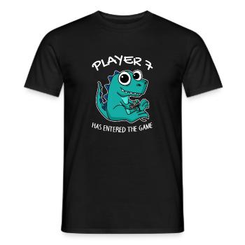Player 7 has entered the game Baby - Men's T-Shirt - black - Front - AI Model Male 178 light (178cm)