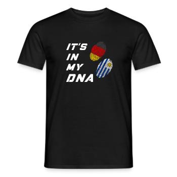 In meiner DNA Deutschland und Uruguay - Männer T-Shirt - Schwarz - Vorne - AI Model Male 178 light (178cm)