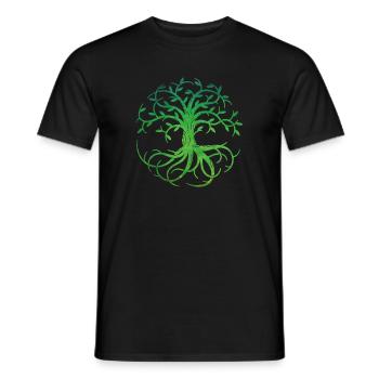 Celtic Tree of Life - Men's T-Shirt - black - Front - AI Model Male 178 light (178cm)