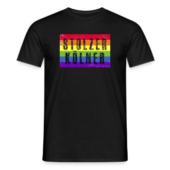 Stolzer Kölner - Regenbogenfahne - Männer T-Shirt - Schwarz - Vorne - AI Model Male 178 light (178cm)
