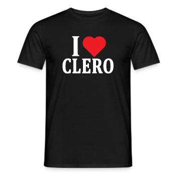 t-shirt I love Clergy t-shirt gift idea - Men's T-Shirt - black - Front - AI Model Male 178 light (178cm)