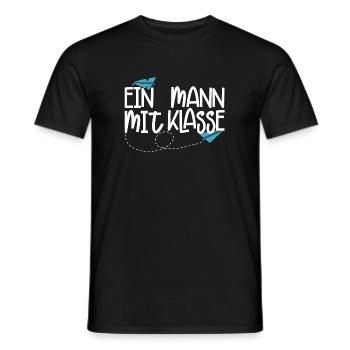 Ein Mann mit Klasse - (weiß) - Männer T-Shirt - Schwarz - Vorne - AI Model Male 178 light (178cm)