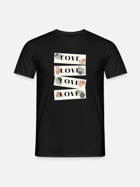 Liebe an abstrakten Stellen - Männer T-Shirt - Schwarz