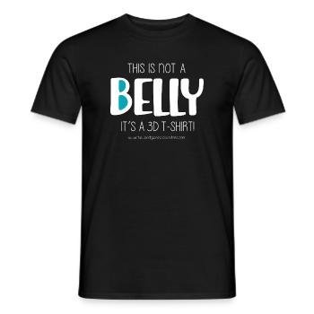Ce n’est pas un ventre (sombre) - T-shirt homme - noir - Devant - AI Model Male 178 light (178cm)