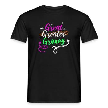 Grandmother Grandma Saying Superoma Pensioner Old Woman - Men's T-Shirt - black - Front - AI Model Male 178 light (178cm)