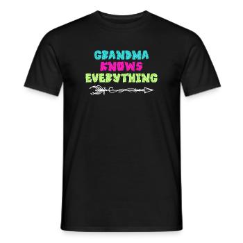 Oma Großmutter Alte Frau Seniorin Statement - Männer T-Shirt - Schwarz - Vorne - AI Model Male 178 light (178cm)