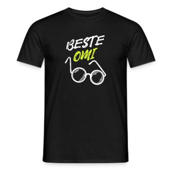 Beste Omi Oma Seniorin Brille Großmutter Statement - Männer T-Shirt - Schwarz - Vorne - AI Model Male 178 light (178cm)