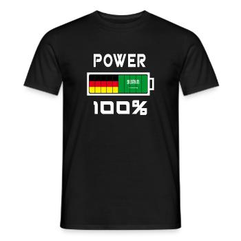 Deutschland und Saudi Arabien Power 100% - Männer T-Shirt - Schwarz - Vorne - AI Model Male 178 light (178cm)