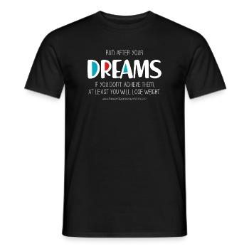 Run after your dreams (dark) - Men's T-Shirt - black - Front - AI Model Male 178 light (178cm)