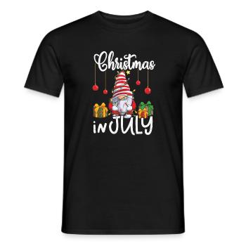Noël des elfes en juillet - T-shirt homme - noir - Devant - AI Model Male 178 light (178cm)