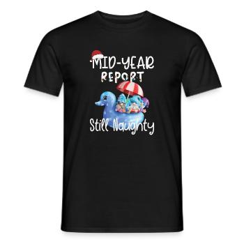 Gnome's Semi-Annual Report Still Cheeky - Men's T-Shirt - black - Front - AI Model Male 178 light (178cm)
