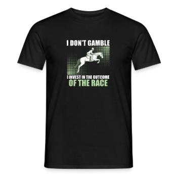 I Don't Gamble Funny Derby Day Gambling For Horse - Men's T-Shirt - black - Front - AI Model Male 178 light (178cm)