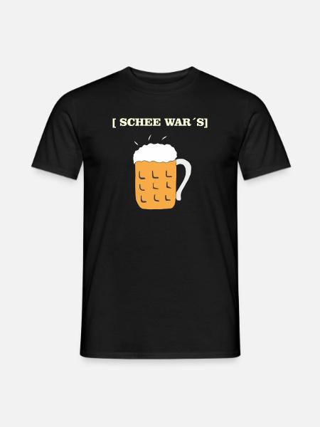 SCHEE WARS BIERKRUG - Männer T-Shirt - Schwarz