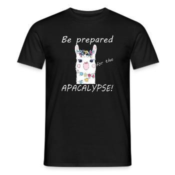 Be prepared for the alpacalypse - Men's T-Shirt - black - Front - AI Model Male 178 light (178cm)