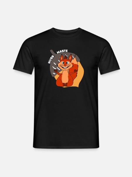 Yoga Hörnchen Nussmaste Meditation - Männer T-Shirt - Schwarz