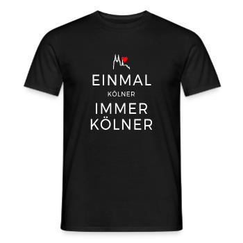 Köln Einmal Kölner Immer Kölner Karneval Kölsch - Männer T-Shirt - Schwarz - Vorne - AI Model Male 178 light (178cm)
