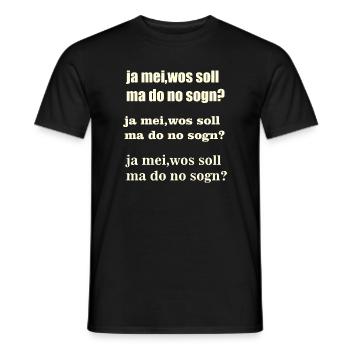 ja mei - Männer T-Shirt - Schwarz - Vorne - AI Model Male 178 light (178cm)