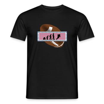 EVOLUTION AMERICAN FOOTBALL USA Flagge Geschenk - Männer T-Shirt - Schwarz - Vorne - AI Model Male 178 light (178cm)