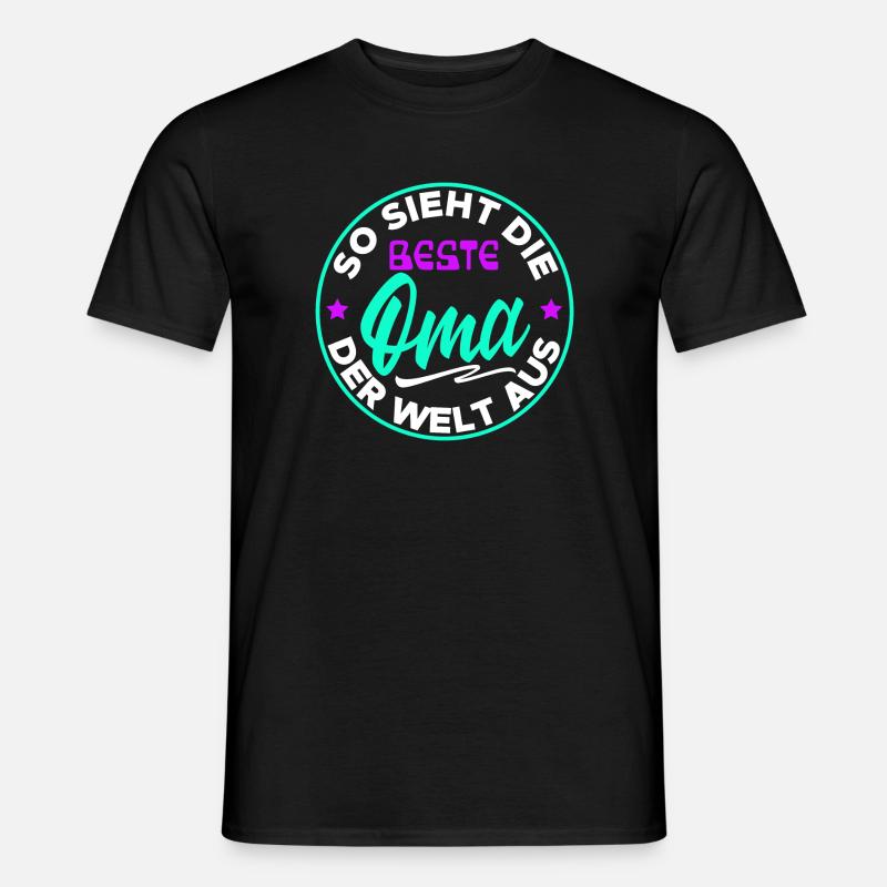 Beste Oma Statement Großmutter Großmama Seniorin - Männer T-Shirt - Schwarz