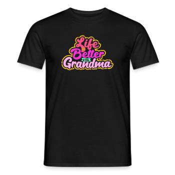Enkelkind Oma Statement Großmutter Lieblingsoma - Männer T-Shirt - Schwarz - Vorne - AI Model Male 178 light (178cm)