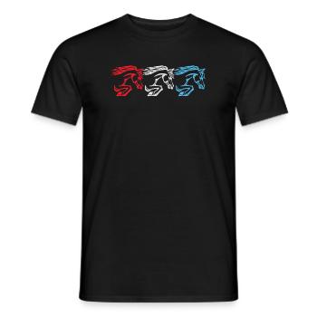 Chevaux islandais Étalon Galop Chevaux islandais - T-shirt homme - noir - Devant - AI Model Male 178 light (178cm)