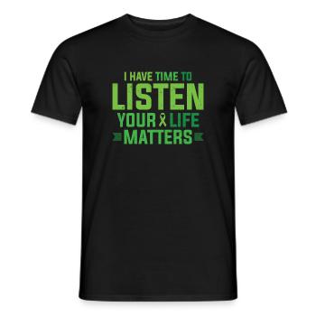 Green Belt Your Life Matters - Men's T-Shirt - black - Front - AI Model Male 178 light (178cm)