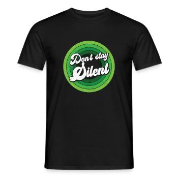 Ne restez pas silencieux Santé mentale verte - T-shirt homme - noir - Devant - AI Model Male 178 light (178cm)