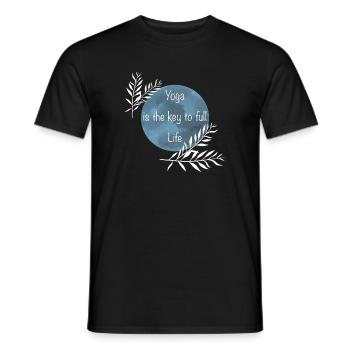 Le yoga est la clé de la vie - T-shirt homme - noir - Devant - AI Model Male 178 light (178cm)