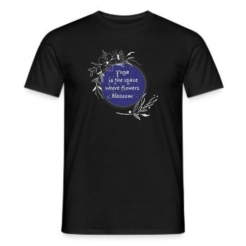 Yoga Raum Blumen Blühen Zitat - Männer T-Shirt - Schwarz - Vorne - AI Model Male 178 light (178cm)