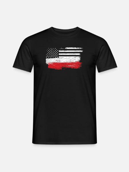 Brushed U.S. Flag Art - Men's T-Shirt - black