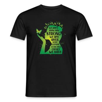 Santé mentale dont nous ne savons pas à quel point la force - T-shirt homme - noir - Devant - AI Model Male 178 light (178cm)