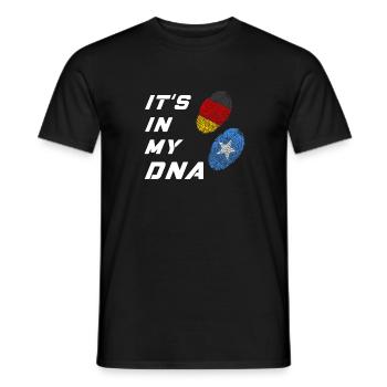 In my DNA Germany / Somalia - Men's T-Shirt - black - Front - AI Model Male 178 light (178cm)