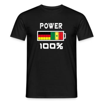 Germany and Senegal Power 100% - Men's T-Shirt - black - Front - AI Model Male 178 light (178cm)