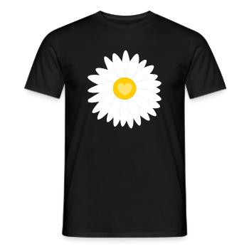Blume weiß weiße Blumen Geschenk Muttertag Mutter - Männer T-Shirt - Schwarz - Vorne - AI Model Male 178 light (178cm)