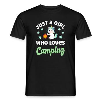 Camping Campen - Männer T-Shirt - Schwarz - Vorne - AI Model Male 178 light (178cm)