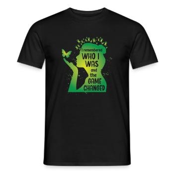 Elle se souvenait de qui elle était - T-shirt homme - noir - Devant - AI Model Male 178 light (178cm)
