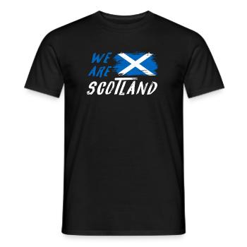 We are Scotland flags design - Men's T-Shirt - black - Front - AI Model Male 178 light (178cm)