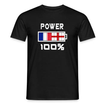 L'Angleterre et la France sont au pouvoir - T-shirt homme - noir - Devant - AI Model Male 178 light (178cm)
