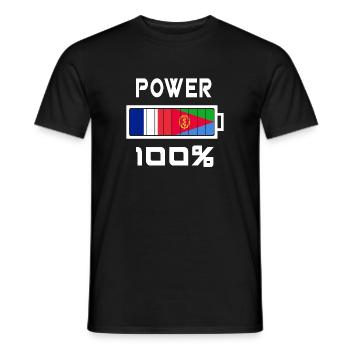 Eritrea and France are in power - Men's T-Shirt - black - Front - AI Model Male 178 light (178cm)