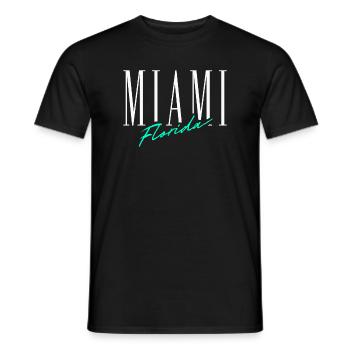 Miami Florida - Männer T-Shirt - Schwarz - Vorne - AI Model Male 178 light (178cm)
