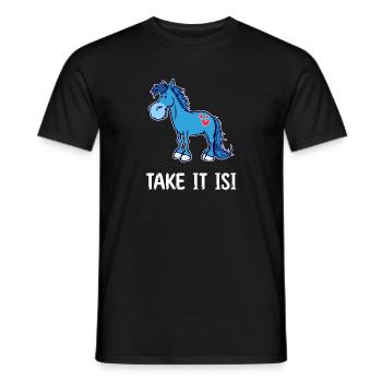 Herz Pferde Pony Lustig Statement Islandpferde - Männer T-Shirt - Schwarz - Vorne - AI Model Male 178 light (178cm)