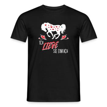 Cheval Amour Chevaux Coeur Chevaux Islandais Déclaration - T-shirt homme - noir - Devant - AI Model Male 178 light (178cm)