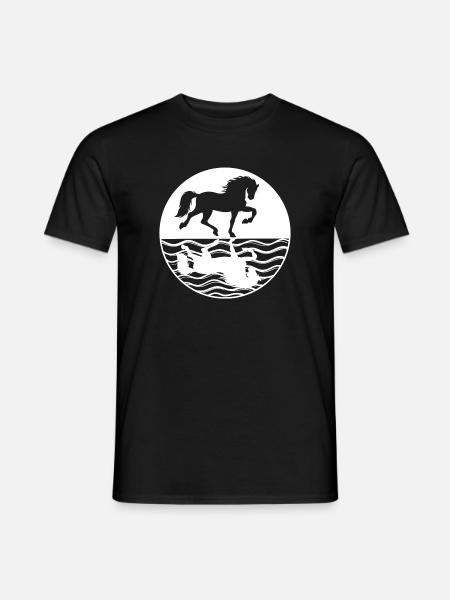 Pferdenarr Islandpferde Galopp Pferdeliebe - Männer T-Shirt - Schwarz