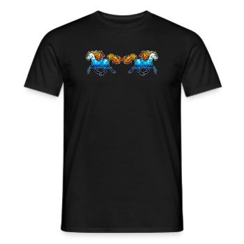 Icelandic Horses Horses Gallop Horse love Horse fan - Men's T-Shirt - black - Front - AI Model Male 178 light (178cm)